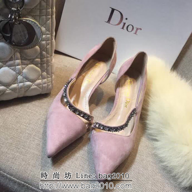 DIOR迪奧 2018秋季新款 磨砂皮 高跟女單鞋 QZS1876